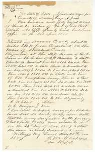 Field notes for 148 acres on the waters of Richland Creek, surveyed for George A. Davis by deputy surveyor J. M. Eliot, 23 November 1857.