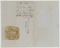 Wrapper with a pasted sketch map of the Cazneau survey among neighbours Gay, Shaw, Hutchison and Cook, filed July 12/59.