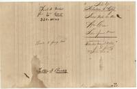 Wrapper for the second 320-acre field notes, Abst 179, filed June 1853, patented 31 May 1854, No. 282 Vol 11, with Tarlton F. Brock's name.