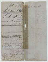 File jacket for S. A. Kimbrel's 320 acres on Richland Creek, a Robertson First Class headright patented to his heirs in March 1859.