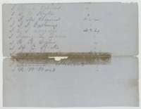A list of names with file numbers, written on a sheet kept in the Kimbrel file.
