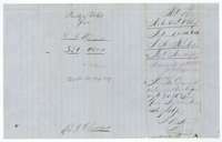 Field-notes wrapper for S. A. Kimbrel's 320 acres, filed 15 November 1857, with the patent note and a fee receipt of July 1859.