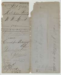 Old wrapper for the Speed papers, with notes that the survey was correct for patenting and patented in October 1860.