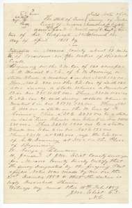 Field notes for 1,280 acres on Richland Creek waters, surveyed for W. E. Howth, assignee of Edwardo Ramirez, by County Surveyor J. M. Eliot, certified 15 February 1859.