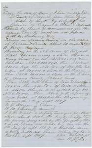 Field notes for one labor on the waters of Richland Creek, surveyed for John White by deputy surveyor J. M. Eliot, 5 September 1857.