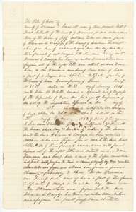 First page of the deed in which Jacob Ellett of Navarro County sells part of John White's headright certificate to Francis L. Barziza.