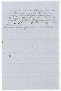 County Surveyor J. M. Eliot's certificate that he examined the field notes and found them correct, recorded in Navarro County Book B, page 394, 31 July 1861.