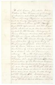 First page of the deed in which the Chism heirs in Madison County, Tennessee, sell to Thomas Read all their right to Gaines Chism's land for $600.