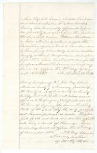 Private examination of the wives, 31 August 1837, with the Presiding Justice's certificate of authentication given at Jackson, 19 November 1855.