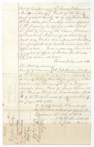 Clerk's certificate of authentication, and the Navarro County clerk's certified copy of the deed to Thomas Read, recorded in Deed Book N, 16 October 1874.