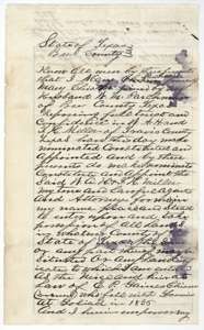 Power of attorney from Mary Parchman and her husband to W. A. H. and T. H. Miller, 30 November 1875, to take possession of the Chism lands.