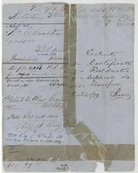 File jacket for 320 acres of William C. Crabtree's Mercer Colony certificate No. 54, patented to Alexander Beaton, assignee, on 20 September 1854.