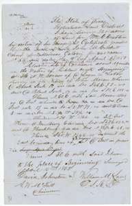 Field notes and plat for 320 acres on Richland Creek, surveyed for William C. Crabtree by deputy surveyor William M. Love, 15 April 1853.