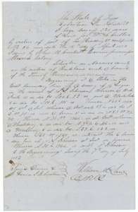Duplicate field notes and plat for 320 acres on Richland Creek, surveyed for William C. Crabtree by deputy surveyor William M. Love, 7 July 1852.