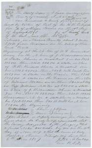 Field notes and plat for 194 acres on Richland Creek, surveyed for John A. Barclay by deputy surveyor J. M. Eliot, 30 November 1857.