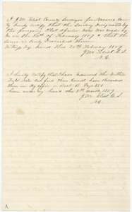 County surveyor J. M. Eliot's certificates of 25 February and 5 March 1859 that the 340-acre survey is correct and recorded in Book B, page 350.