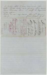 County surveyor J. M. Eliot's certificate that the 94-acre notes are correct and recorded in Book B, page 355, with Land Office patent notes.