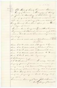 Corrected plat and field notes for 131 acres for John A. Barclay, made by county surveyor John W. Irwin on 7 February 1872.