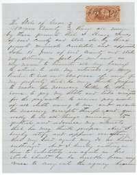 Original power of attorney of 26 June 1865 from Henry Jones to John B. Jones, with a cancelled revenue stamp.