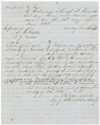 Close of the 1865 power of attorney and the Navarro County clerk's proof of it, 31 October 1865.