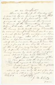 Second page of Eliot's letter, asking that the patents be sent and mentioning further small surveys on the Barclay headright.