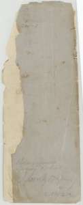 Worn wrapper fragment from the Barclay file.