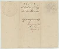 Wrapper for the affidavit of ownership, filed at the Land Office on 3 January 1874.