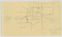 Pencil sketch by the Land Office of the Barclay surveys and nearby tracts on a punched sheet.