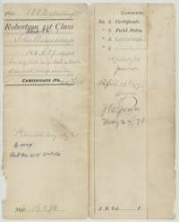 Outer wrapper for John Beauchamp's file of 166,659 square varas, listing its papers, with the patent entry of 12 July 1861.