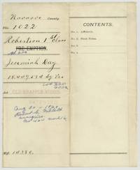 Printed Navarro County wrapper for file 1022 listing affidavit and field notes, with the patent entry No. 464 Vol. 16 to Robert C. Niblett, assignee.