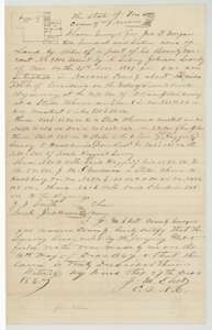 Field notes of 216 acres on Richland Creek surveyed for John F. Morgan's bounty by county surveyor J. M. Eliot, 16 December 1867.