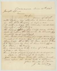 Letter of 15 December 1868 from county surveyor J. M. Eliot to Commissioner Joseph Spence correcting the acreages of two Morgan surveys.
