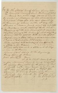 Field notes and plat of 22 1/2 acres, the balance of warrant 261, on Brier Creek about 4 1/4 miles from Corsicana by J. M. Eliot, 18 September 1868.