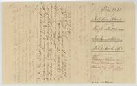 Back of the 22 1/2-acre field notes with wrapper no. 5, patented to the heirs of Samuel Holloway 16 January 1871.