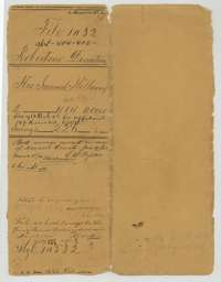 File jacket for the donation warrant of the heirs of Samuel Holloway, 640 acres, surveyed in two tracts of 414 and 226 acres.