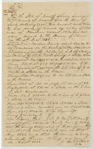 Field notes and plat of 226 acres on the head of Little Briar Creek for the heirs of Samuel Holloway, surveyed by county surveyor J. M. Eliot, 19 August 1868.