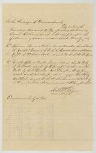 Application of 15 July 1868 to the Navarro County surveyor to locate two vacant tracts by virtue of the Holloway donation warrant.