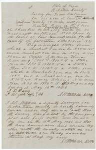 Field notes for 640 acres on Chambers Creek, surveyed for Jacob Baliman by deputy surveyor D. R. Mitchell on 16 May 1846.