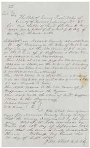 Field notes of Survey No. 68, one labor for Thomas H. Garner on Mill Creek, made by Navarro County surveyor J. M. Eliot on 12 September 1860.