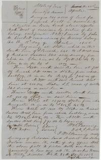 Wm. L. Browning's field notes and plat of 320 acres on Brier Creek northwest of Corsicana for Jeremiah Crabb, 23 April 1853.