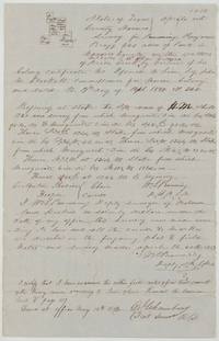 Wm. L. Browning's field notes and plat of 320 acres for Benjamin Bragg on Briar Creek by certificate 262, surveyed 20 April 1853.