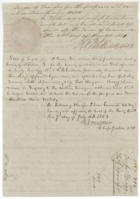 Clerk White's own acknowledgement of the transfer, and Chief Justice Presley Donaldson's certificate of 7 July 1853 that it was signed and delivered.