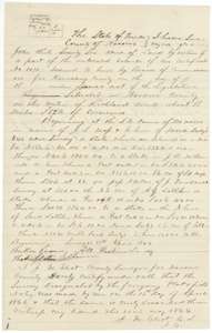 Field notes and plat of 76 acres on the waters of Richland Creek for John White, surveyed by county surveyor J. M. Eliot, 12 April 1866.