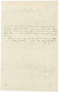 Certificate of county surveyor J. M. Eliot, Corsicana, 22 May 1866, that the White survey is recorded in Book B, page 426.