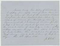 Application of 17 April 1866 to locate about 80 acres on Richland Creek under part of John White's unlocated balance certificate.