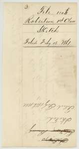 Jacket for a sketch in the G. A. Davis file, filed 18 February 1861.