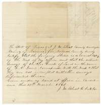 Certificate of County Surveyor J. M. Eliot, Corsicana, 12 March 1861, that the sketch matches his office map and the Davis tracts do not conflict with other surveys.