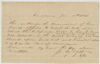 Letter of J. M. Eliot, Corsicana, January 1868, authorising the Land Office to insert the date of certificate No. 193 in the 330-acre field notes.