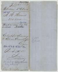 File jacket for the Robertson Third Class file of N. H. Harris, 320 acres, certificate No. 173, patented to Elias Carroll, assignee, in July 1856.