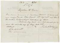 Assignment of 7 May 1851 in which Napoleon H. Harris transfers his colony certificate for 320 acres to Elias Carroll.